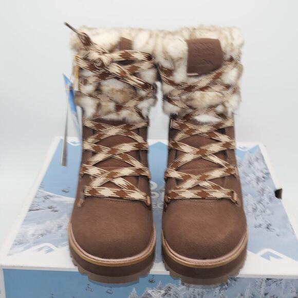 NEW Roxy Women's 5 Alpine Collection Brandi III Boots Chocolate Brown - Picture 6 of 11
